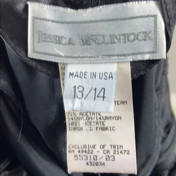 Jessica McClintock Vintage Velvet Dress size 13/14(s/m) - Picture 4 of 14